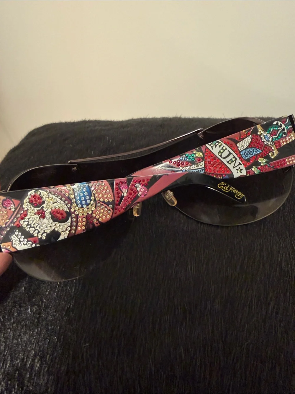 Ed Hardy Vintage Embellished Sunglasses